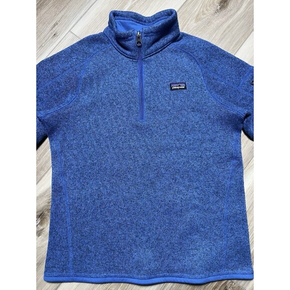 Patagonia Blue Better Sweater Quarter Zip Up Fleece Pullover - Youth XL (14) - Picture 11 of 16